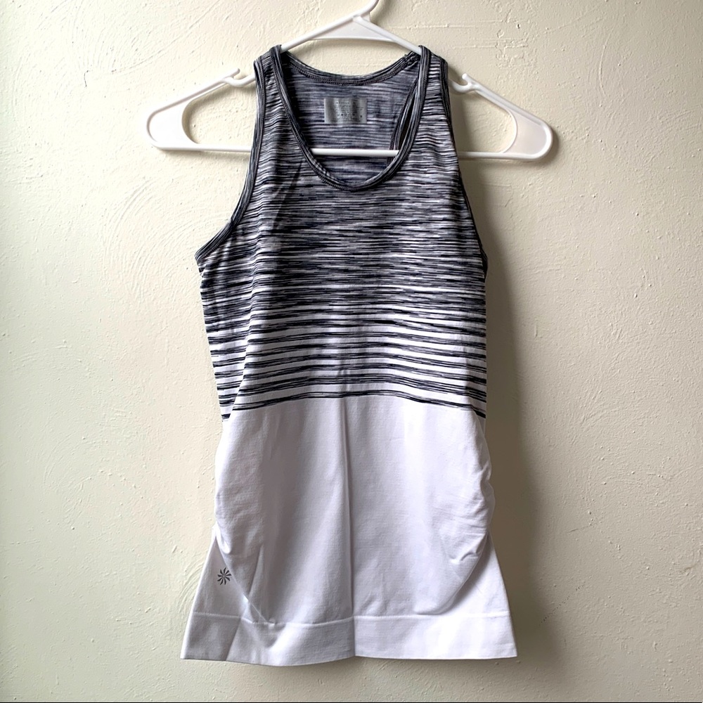 Athleta Finish Fast Line Striped Tank Top